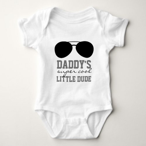 Funny Daddys Little Dude Baby Bodysuit
