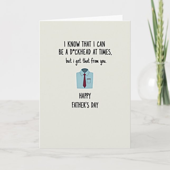 Funny Dads Day Shirt Card (Front)