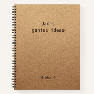 Funny Dad's Genius Ideas Personalized Notebook