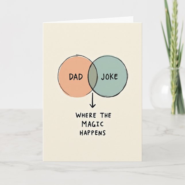 Funny Dads Joke Illustration Card (Front)