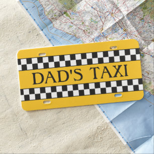 Funny Dad's Taxi License Plate
