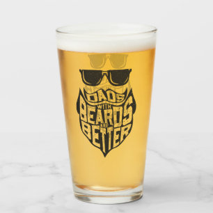 FUNNY DADS WITH BEARDS ARE BETTER FATHERS DAY FROS GLASS