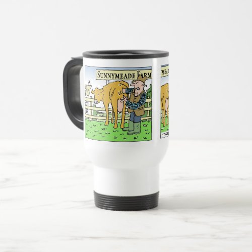 Funny Dairy Farmer on Farm Open Day Travel Mug