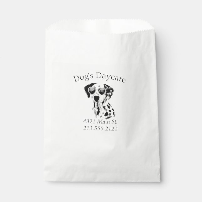 Funny Dalmatian Dog Business Favor Bag (Front)