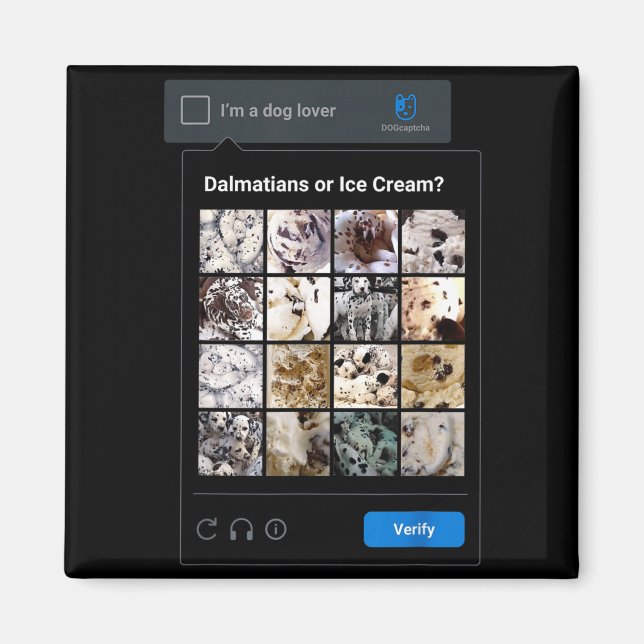 Funny Dalmatian Or Ice Cream Meme Dog Mom Dog Dad  Magnet (Front)