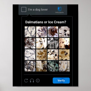 Funny Dalmatian Or Ice Cream Meme Dog Mom Dog Dad Poster