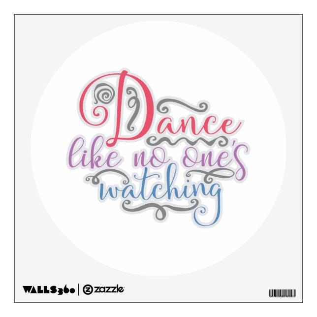 Funny Dance Like No Ones Watching Dancing Bears Wall Decal (Front)