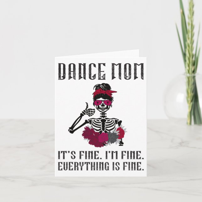 Funny Dance Mom Dancing Mother Of A Dancer Mama  Card (Front)
