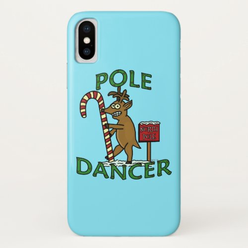 Funny Dancer Christmas Reindeer Pun iPhone X Case