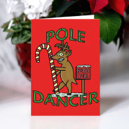 Funny Dancer Christmas Reindeer Pun Holiday Card at Zazzle