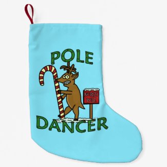 Funny Dancer Christmas Reindeer Pun Small Christmas Stocking