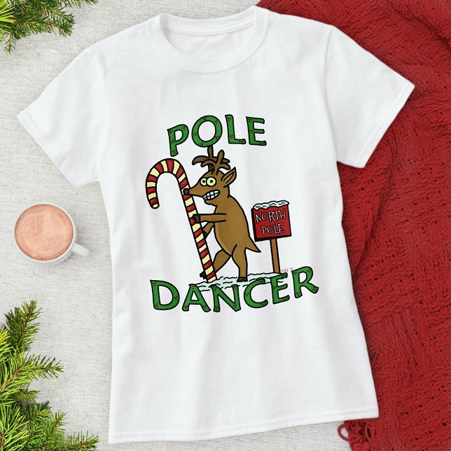 Funny Dancer Christmas Reindeer Pun T-Shirt (Creator Uploaded)
