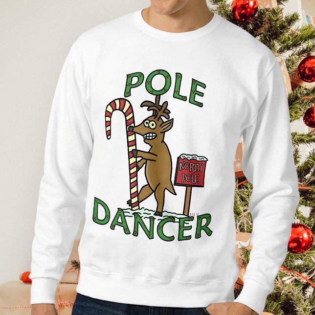 Funny Dancer Christmas Reindeer Pun Ugly Sweatshirt (Creator Uploaded)