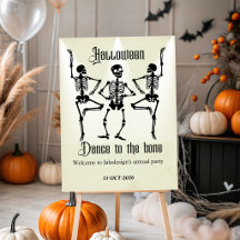 Funny Dancing Black Skeleton Halloween Party