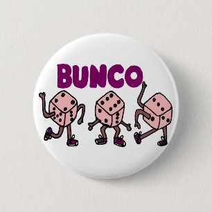 Funny Dancing Bunco Dice Pinback Button