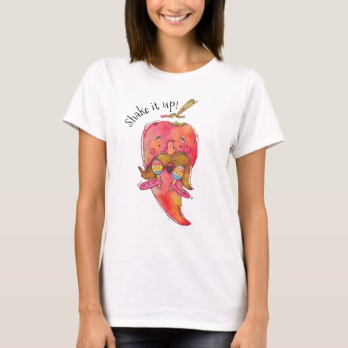 Funny Dancing Chile Pepper T_Shirt