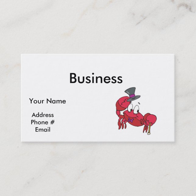 funny dancing crab business card (Front)