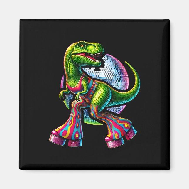 Funny Dancing Dinosaur  Magnet (Front)