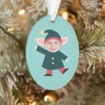 Funny Dancing Elf Photo Holiday Ornament<br><div class="desc">Place your favorite photo inside this fun,  elf Christmas ornament for a festive and humorous way to decoration your tree. It's funny and cute and will bring jolly laughs during your gift exchange. The perfect gag gift for family and friends.</div>