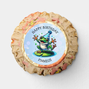 Funny Dancing Frog Personalized Birthday Reese's Peanut Butter Cups