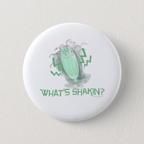 Funny Dancing Milkshake Cartoon Design Pinback Button