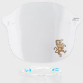 Funny Dancing Monkey Cartoon Face Shield (Front w/Glasses)