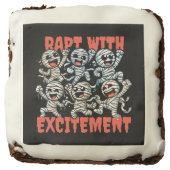 Funny Dancing Mummies Rapt with Excitement Brownie (Front)