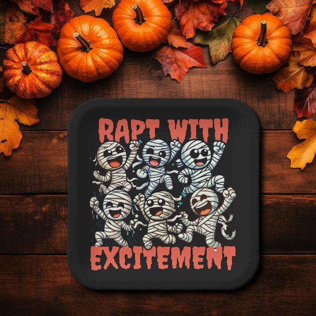 Funny Dancing Mummies Rapt with Excitement Paper Plates (Funny Dancing Mummies Rapt with Excitement Paper Plate Cover Photo)