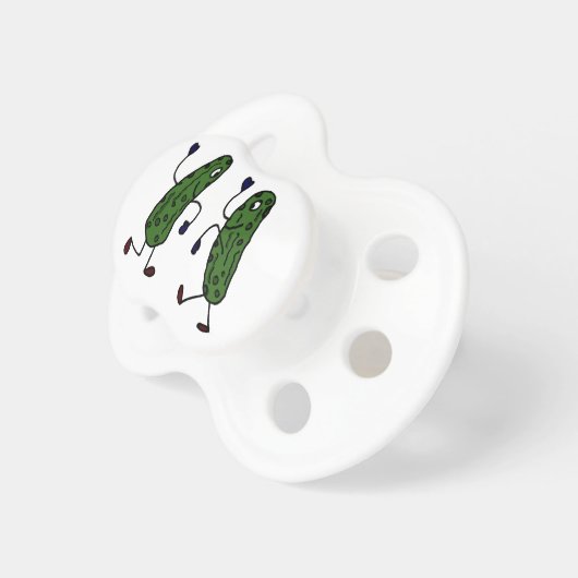 Funny Dancing Pickles Art Pacifier (Front Right)