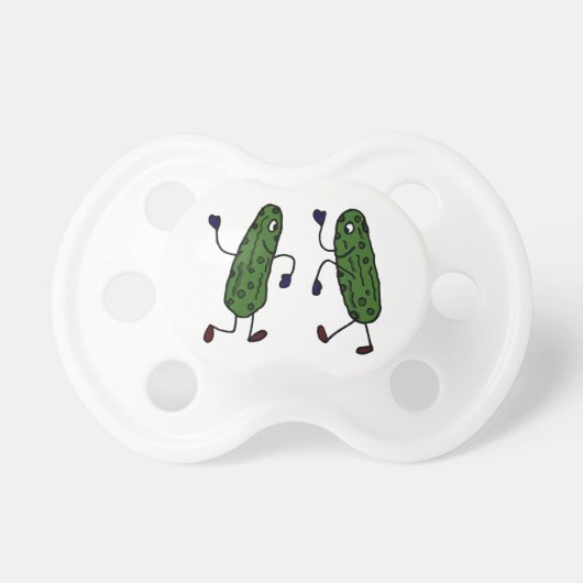 Funny Dancing Pickles Art Pacifier (Front)