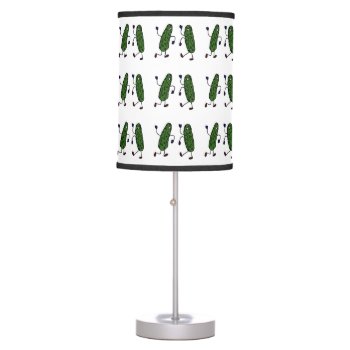 Funny Dancing Pickles Art Table Lamp by tickleyourfunnybone at Zazzle