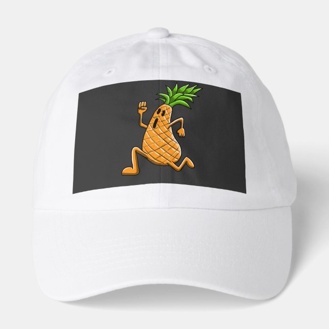 Funny Dancing Pineapple Cartoon Character Hat (Front)