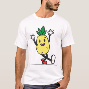 Funny Dancing Pineapple Hello Summer Vacation Pine T-Shirt