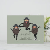 FUNNY Dancing RABBI Personalized with Text (Standing Front)