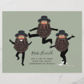 FUNNY Dancing RABBI Personalized with Text (Front)