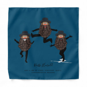 FUNNY Dancing RABBI Personalized with Text Bandana