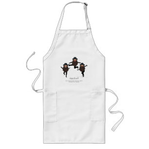 FUNNY Dancing RABBI Personalized with Text Long Apron
