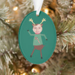 Funny Dancing Reindeer Photo Holiday Ornament<br><div class="desc">Place your favorite photo inside this fun,  reindeer Christmas ornament for a festive and humorous way to decoration your tree. It's funny and cute and will bring jolly laughs during your gift exchange. The perfect gag gift for family and friends.</div>