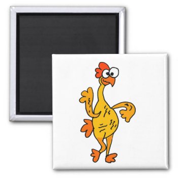 Funny Dancing Rubber Chicken Magnet by tickleyourfunnybone at Zazzle