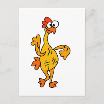Funny Dancing Rubber Chicken Postcard by tickleyourfunnybone at Zazzle