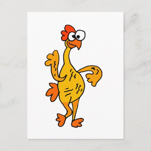 Funny Dancing Rubber Chicken Postcard