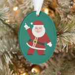 Funny Dancing Santa Photo Holiday Ornament<br><div class="desc">Place your favorite photo inside this fun,  Santa Christmas ornament for a festive and humorous way to decoration your tree. It's funny and cute and will bring jolly laughs during your gift exchange. The perfect gag gift for family and friends.</div>