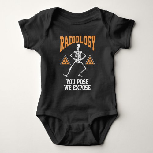 Funny Dancing Skeleton Xray Radiology Humor Baby Bodysuit