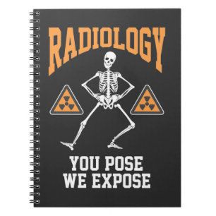Funny Dancing Skeleton Xray Radiology Humor Notebook