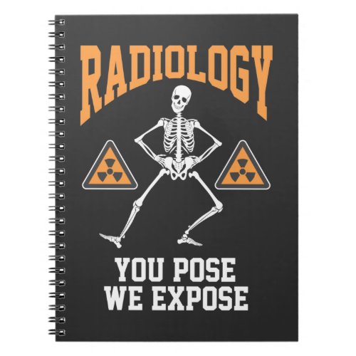 Funny Dancing Skeleton Xray Radiology Humor Notebook