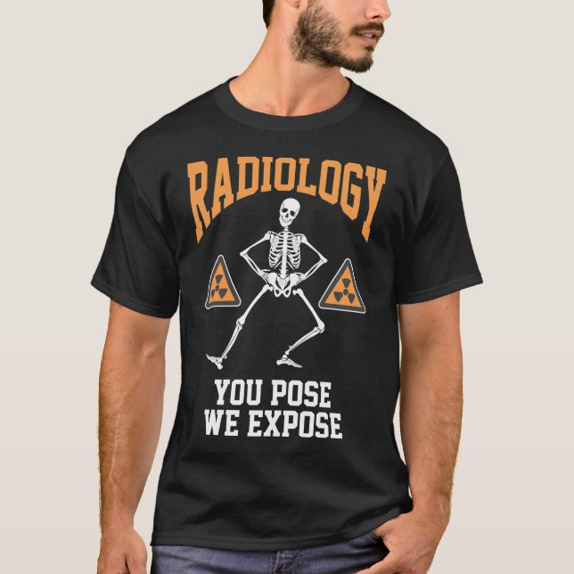 Funny Dancing Skeleton Xray Radiology Humor T-Shirt (Front)