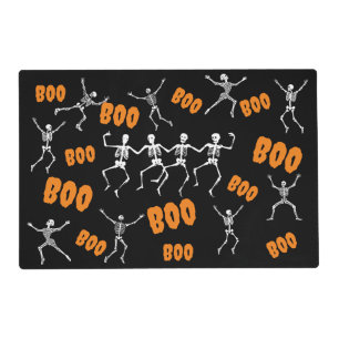Funny Dancing Skeletons Halloween Placemat