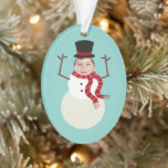 Funny Dancing Snowman Photo Holiday Ornament<br><div class="desc">Place your favorite photo inside this fun,  snowman Christmas ornament for a festive and humorous way to decoration your tree. It's funny and cute and will bring jolly laughs during your gift exchange. The perfect gag gift for family and friends.</div>