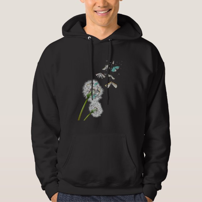 Funny Dandelion Books Gift For Reading Lover Women Hoodie (Front)