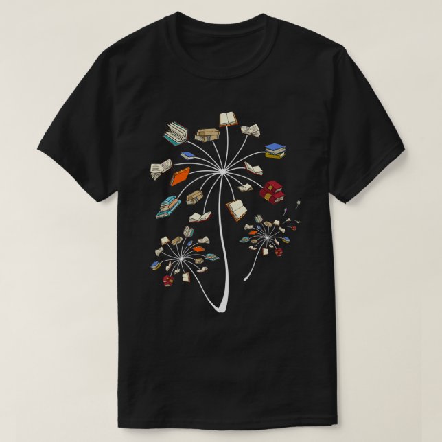 Funny Dandelion Books Gift For Reading Lover Women T-Shirt (Design Front)